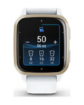GARMIN chytré hodinky - VENU SQ 2 MUSIC - zlatá/bílá