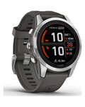 GARMIN chytré hodinky - FENIX 7S PRO SOLAR - antracitová/stříbrná