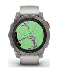 GARMIN chytré hodinky - FENIX 7 PRO SAPPHIRE SOLAR - šedá/oranžová