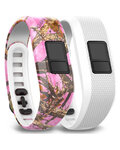 GARMIN sada náramků - PINKCAMO/WHITE - růžová/bílá