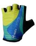 HAVEN Cyklistické rukavice krátkoprsté - LYCRATECH - modrá/zelená