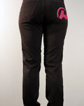 HAVEN Cyklistické kalhoty dlouhé bez laclu - FUTURA - černá/růžová
