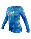 HAVEN Cyklistický dres s dlouhým rukávem letní - PEARL NEO LONG - modrá/růžová