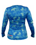 HAVEN Cyklistický dres s dlouhým rukávem letní - PEARL NEO LONG - modrá/růžová
