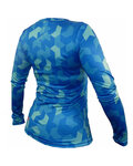 HAVEN Cyklistický dres s dlouhým rukávem letní - PEARL NEO LONG - modrá/růžová