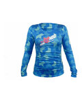 HAVEN Cyklistický dres s dlouhým rukávem letní - PEARL NEO LONG - modrá/růžová