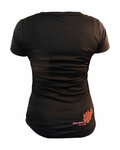 HAVEN Cyklistický dres s krátkým rukávem - AMAZON II SHORT - černá/červená