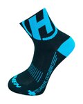 HAVEN Cyklistické ponožky klasické - LITE SILVER NEO 2PAK - černá/modrá