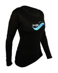 HAVEN Cyklistický dres s dlouhým rukávem letní - ENERGY LONG - černá/modrá