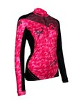 HAVEN Cyklistický dres s dlouhým rukávem zimní - STRATO - růžová