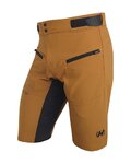 HAVEN Cyklistické kalhoty krátké bez laclu - FACTORY AIR HMS - hnědá