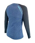 HAVEN Cyklistický dres s dlouhým rukávem letní - FACTORY TRAIL - černá/modrá