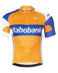 BONAVELO Cyklistický dres s krátkým rukávem - RABOBANK - oranžová/modrá