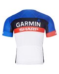 BONAVELO Cyklistický dres s krátkým rukávem - GARMIN SHARP - modrá/černá
