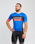 BONAVELO Cyklistický dres s krátkým rukávem - GARMIN SHARP - modrá/černá