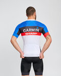 BONAVELO Cyklistický dres s krátkým rukávem - GARMIN SHARP - modrá/černá