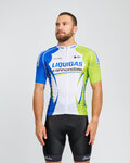 BONAVELO Cyklistický dres s krátkým rukávem - LIQUIGAS CANNONDALE - modrá/zelená/bílá