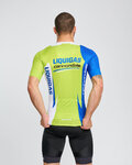 BONAVELO Cyklistický dres s krátkým rukávem - LIQUIGAS CANNONDALE - modrá/zelená/bílá