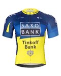 BONAVELO Cyklistický dres s krátkým rukávem - SAXO BANK TINKOFF - modrá/žlutá