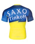 BONAVELO Cyklistický dres s krátkým rukávem - SAXO BANK TINKOFF - modrá/žlutá