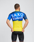 BONAVELO Cyklistický dres s krátkým rukávem - SAXO BANK TINKOFF - modrá/žlutá