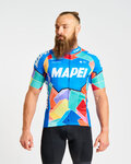 BONAVELO Cyklistický dres s krátkým rukávem - MAPEI - modrá/vícebarevná