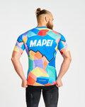 BONAVELO Cyklistický dres s krátkým rukávem - MAPEI - modrá/vícebarevná