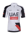 BONAVELO Cyklistický dres s krátkým rukávem - UAE KID 2026 - bílá/černá/červená