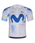 BONAVELO Cyklistický dres s krátkým rukávem - MOVISTAR 2026 - bílá/modrá