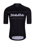 HOLOKOLO Cyklistický dres s krátkým rukávem - GEAR UP - černá