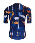 HOLOKOLO Cyklistický dres s krátkým rukávem - STROKES - oranžová/modrá