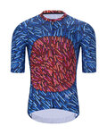 HOLOKOLO Cyklistický dres s krátkým rukávem - TAMELESS - modrá/červená