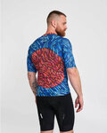 HOLOKOLO Cyklistický dres s krátkým rukávem - TAMELESS - modrá/červená