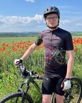 HOLOKOLO Cyklistický dres s krátkým rukávem - MAAPPI DARK - černá/vícebarevná