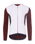 HOLOKOLO Cyklistický dres s dlouhým rukávem zimní - SPECIAL - bílá/bordó