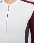 HOLOKOLO Cyklistický dres s dlouhým rukávem zimní - SPECIAL - bílá/bordó