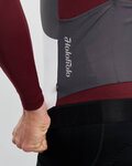 HOLOKOLO Cyklistický dres s dlouhým rukávem zimní - SPECIAL - bílá/bordó