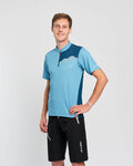 HOLOKOLO Cyklistický dres s krátkým rukávem - ADVENTURE - modrá