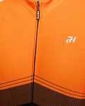HOLOKOLO Cyklistický dres s dlouhým rukávem zimní - ARROW II WINTER - oranžová/černá