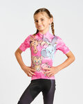 HOLOKOLO Cyklistický dres s krátkým rukávem - SAFARI - růžová/vícebarevná