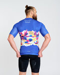 HOLOKOLO Cyklistický dres s krátkým rukávem - VOYAGE - modrá/vícebarevná