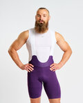 HOLOKOLO Cyklistické kalhoty krátké s laclem - NOVEL PRO - fialová
