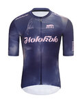 HOLOKOLO Cyklistický dres s krátkým rukávem - TEAM SPIRIT - antracitová/fialová
