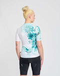RIVANELLE Cyklistický dres s krátkým rukávem - FLOWERY LADY - bílá/zelená