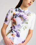 RIVANELLE Cyklistický dres s krátkým rukávem - FLOWERY LADY - bílá/vícebarevná
