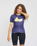 RIVANELLE Cyklistický dres s krátkým rukávem - FRUIT LADY - modrá/světle zelená
