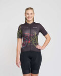 RIVANELLE Cyklistický dres s krátkým rukávem - MAAPPI DARK LADY - černá/vícebarevná