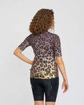 RIVANELLE Cyklistický dres s krátkým rukávem - WILDCAT - hnědá/černá