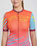 RIVANELLE Cyklistický dres s krátkým rukávem - LESS TALK - červená/vícebarevná