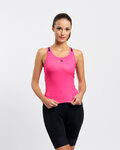 RIVANELLE Cyklistický dres bez rukávů - SPARK ELITE - růžová/černá